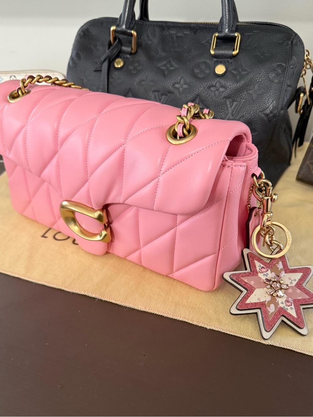 Coach RARE Patchwork Multi Star Bag Charm - Picture 6 of 6
